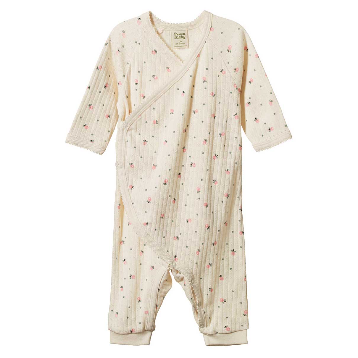 Nature Baby Kimono Stretch & Grow Pointelle
